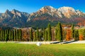 Spectacular Prahova valley in autumn, Busteni, Transylvania, Romania, Europe Royalty Free Stock Photo