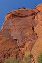 Spectacular Red Rock Wall in the Desert Royalty Free Stock Photo