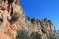 Spectacular rock climbing cliff Royalty Free Stock Photo