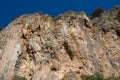 Spectacular rock climbing cliff wall Royalty Free Stock Photo