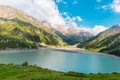 Spectacular scenic Big Almaty Lake ,Tien Shan Mountains in Almaty, Kazakhstan,Asia