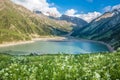 Spectacular scenic Big Almaty Lake, Tien Shan Mountains in Almaty, Kazakhstan,Asia