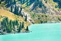 Spectacular scenic Big Almaty Lake ,Tien Shan Mountains in Almaty, Kazakhstan