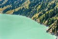 Spectacular scenic Big Almaty Lake ,Tien Shan Mountains in Almaty, Kazakhstan