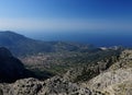 Spectacular Sea View From The Summit Of Mount L`Ofre To The Villages Of Soller And Port De Soller In The Tramuntana Mountains On B