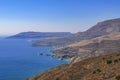 Spectacular seaside view from the famous Vathia village in the Laconian Mani peninsula. Laconia prefecture, Peloponnese, Greece,