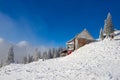 Spectacular ski slopes in the Carpathians,Poiana Brasov ski resort,Transylvania,Romania,Europe Royalty Free Stock Photo