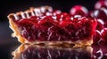 Spectacular slice of fresh cherry pie Royalty Free Stock Photo