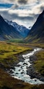 Spectacular Soviet Valley: Dark Silver And Yellow Landscape Photography