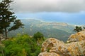 Spectacular springtime landscape and sea view from Pentadaktylos mountains, Cyprus