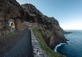 Spectacular steep road over the cliffs