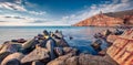 Spectacular summer seascape of Black sea.