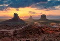 Spectacular sunrise at Monument Valley, Arizona