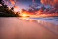 Spectacular Sunrise Over Pristine Beach