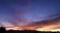 Spectacular sunrise on the volcanoes of the Andean cordillera in northern Chile, Atacama Desert, Chile Royalty Free Stock Photo