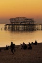 Spectacular sunset at Brighton pier