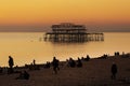 Spectacular sunset at Brighton pier