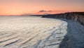 Spectacular sunset over Dunraven Bay, on the coast of South Wales, UK.