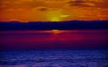 Spectacular sunset over the Pacific Ocean