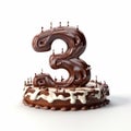 Spectacular Three-dimensional Chocolate Cake With Numerals Twenty-nine