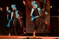 Spectacular traditional dancers of India stage performance