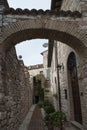 Spectacular traditional italian medieval alley in the historic center of beautiful little town of Spello Royalty Free Stock Photo