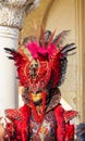 Splendid Venice Masquerade bright red lavish costume Doge\'s Palace Italy