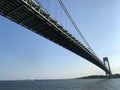 The spectacular Verrazzano bridge from the boat under it