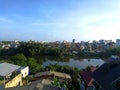 Spectacular Vietnam Hue Cityscape Landscape Panoramic View Rooftop Blue Sky Nature