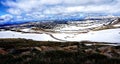 Spectacular view at Beartooth Highway Summit, Wyoming. A Drive of incredible beauty. Yellowstone. Road trip. Royalty Free Stock Photo