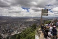 Bogota seen from the top of Monserrate