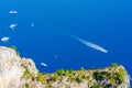 Spectacular view of cliffs and blue sea onCapri Royalty Free Stock Photo