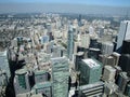 Spectacular view from CN Tower, Toronto. Ontario, Canada. Royalty Free Stock Photo