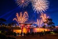 Spectacular view of Epcot Forever fireworks and Japan arch in Walt Disney World 7