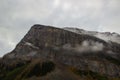 Spectacular view of Fairview Mountain on a cloudy day, Lake Louise, Canada Royalty Free Stock Photo