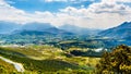 Spectacular view of Franschhoek Pass which runs along Middagskransberg between Franschhoek and Villiersdorp in the Western Cape