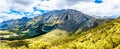 Spectacular view of Franschhoek Pass which runs along Middagskransberg between Franschhoek and Villiersdorp in the Western Cape