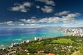 Spectacular view of Honolulu city, Hawaii Royalty Free Stock Photo