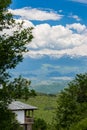 Spectacular view with house in Leshten, Bulgaria Royalty Free Stock Photo