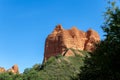 Spectacular view of the Las Medulas historic gold mining site on a sunny day