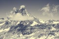 Spectacular view of Matterhorn from Italian side. Royalty Free Stock Photo