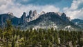 Spectacular view of mountains trees of Needles Highway Custer State Park Black Hills South Dakota. Royalty Free Stock Photo