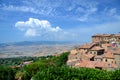 Spectacular view of the old town of Volterra in Tuscany, Italy Royalty Free Stock Photo