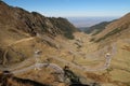 Spectacular view onto the Transfagarasan Highway in the late summer Royalty Free Stock Photo