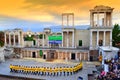 Spectacular view of Roman amphitheater scene
