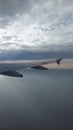 Spectacular view of the sky from plane. Royalty Free Stock Photo