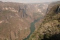 Spectacular view on the Sumidero Canyon Canon del Sumidero from its view point mirador observation deck, Chiapas, Mexico