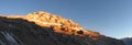 Firey Sunset on Mount Aconcagua, Argentina Royalty Free Stock Photo