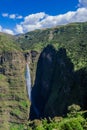 Spectacular View to the Jin Bahir Falls in the Simien Mountains