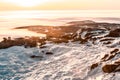 Spectacular view from top of the mountain. Royalty Free Stock Photo